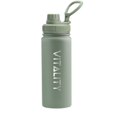 Powder Coated Water Bottle - Green Spout